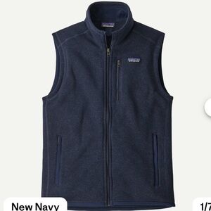 Patagonia Dark Blue Better Sweater Fleece Zip-Up Vest